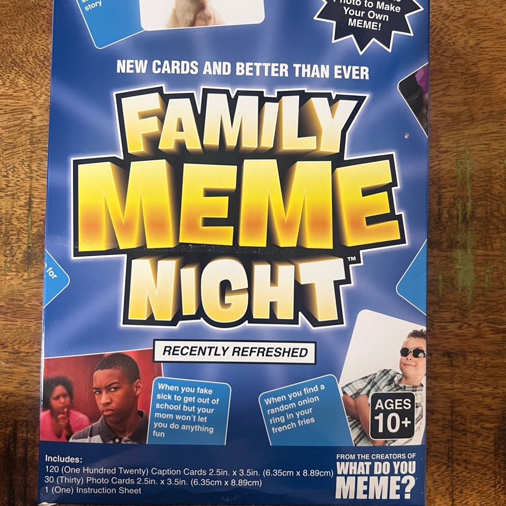 Family Meme Night Card Game - New